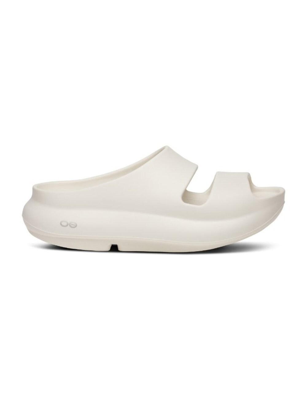 OOFOS OOyea PLUS Two-Strap Slide Sandal - Chalk - 8